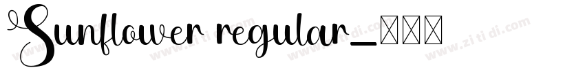 Sunflower regular字体转换